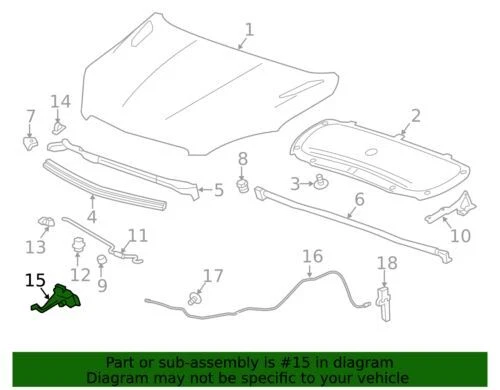 Novo fabricante de equipamento original 2017-21 GM Chevrolet Trax trava de bloqueio do capô dianteiro com partida remota 42595593 - Imagem 4 de 4