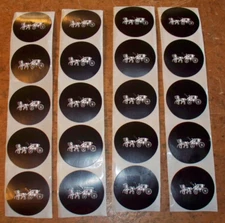 AUTHENTIC COACH Horse & Carriage 20 STICKERS Gift Wrap Scrapbook 1 3/4" Round