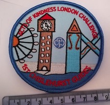 Collectable Acts of Kindness London Challenge cloth badges 1st ChislehurstGuides