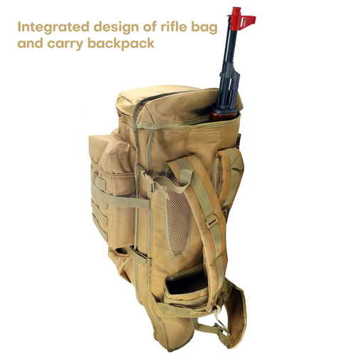 Bolsa táctica para rifle 72L pistola estuche blando mochila de caza al aire libre camping senderismo bolsa - Imagen 12 de 22