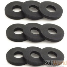 M36 / 36mm FLAT FORM A BLACK THICK NEOPRENE COMMERCIAL GRADE RUBBER WASHERS
