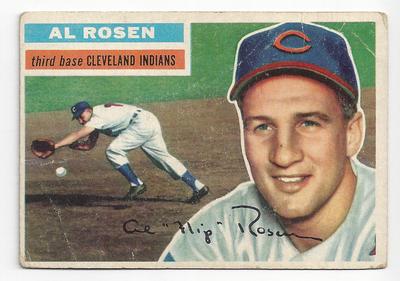Vintage 2 Al Rosen 1956 Topps Card # 35 Grey & White Back | eBay