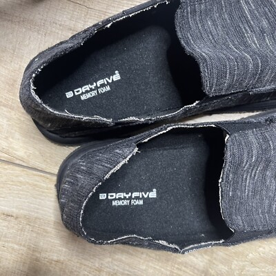 Day Five Men Sz 11 Baja Memory Foam Canvas Gray Black Marled  display picture 3