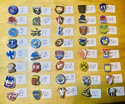 ハピ⁑ Shoe Charms Rugby Theme Limit 10 PCs Per Order Flat Rate Shipping