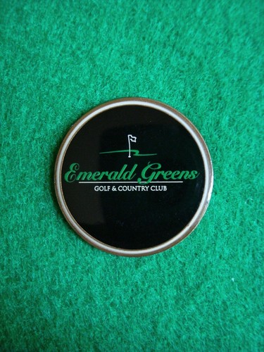 Emerald Greens Golf Country Club Ball Marker 1" Metal Enamel Coin Tampa Florida