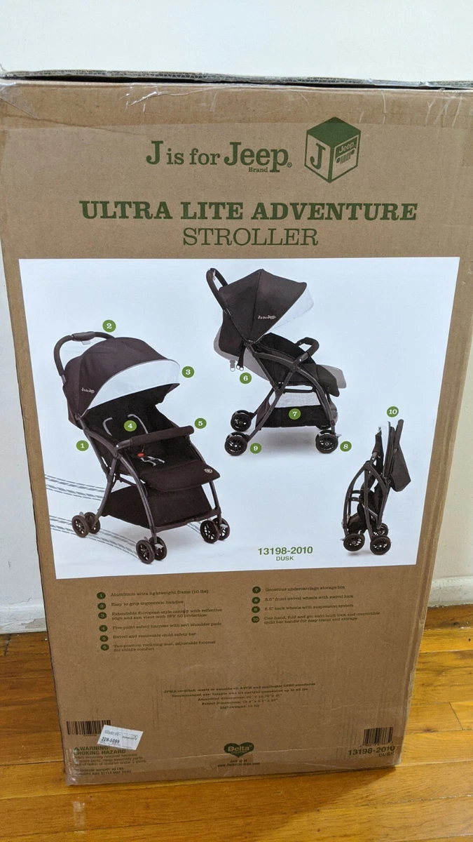 Brand New ADVENTURE Ultra Light Jogging Stroller J is for JEEP