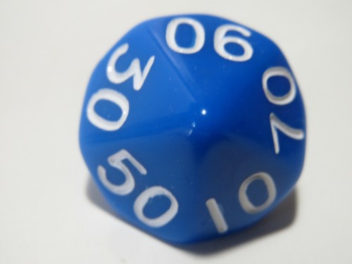 RPG Dice 10pc - Opaque Blue - 1 @ D4 D8 D10 D12 D20 D00-10 & 4 D6 - Picture 8 of 10