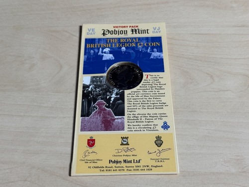 Royal British Legion 1995 Isle of Man £2 Coin Unopened Original Card Pobjoy Mint - Picture 5 of 8