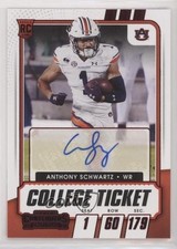2021 Contenders Draft Picks College Game Ticket Red Anthony Schwartz Auto 0t18