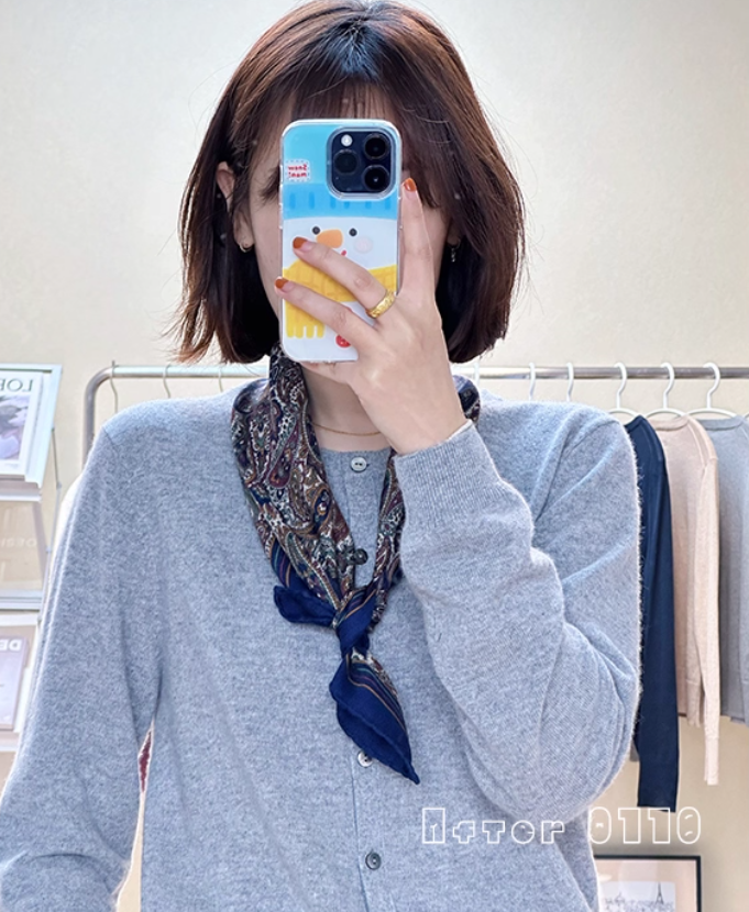 70% cashmere 30% silk countryside double side printed square Wrap shawl 25'' new