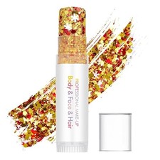 Red White Gold Glitter Makeup,Sparkling Neon Outfit Party Gold White Red