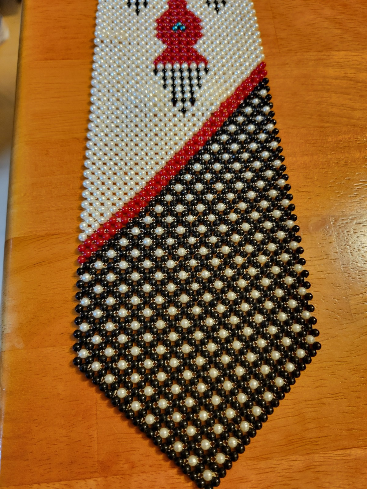 NATIVE AMERICAN Thunderbird Design Hand beaded Ne… - image 4