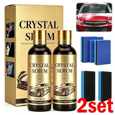  2set New Crystal Serum   Advanced Graphene Ceramic Coating for Cars 100ML