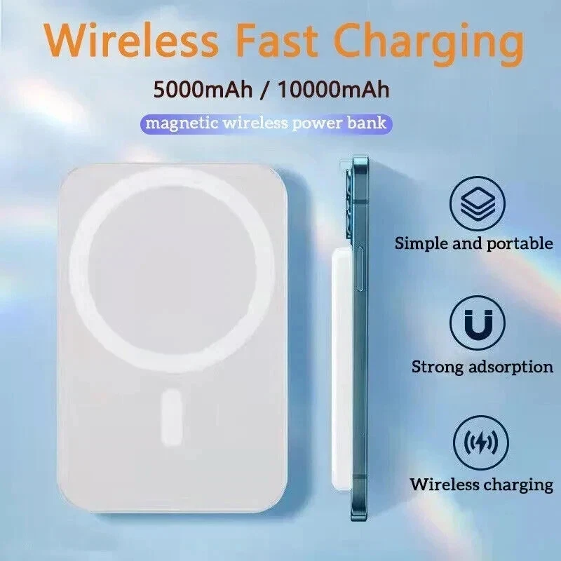 Magnetic Wireless Power Bank for iPhone 16 15 14 13 12 11 X