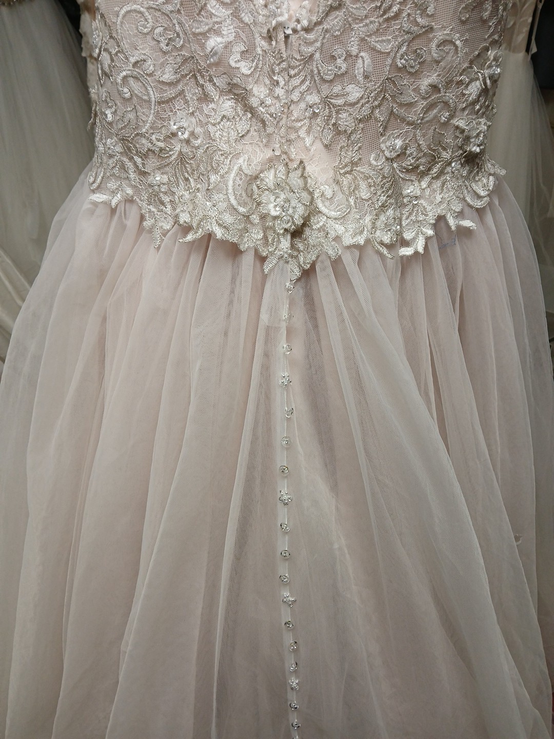 David Tutera Blush Lace Ballgown Size 6