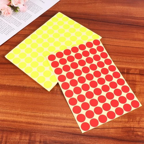3 Count Label Stickers Colorful Dot Round Labels Classification Mark