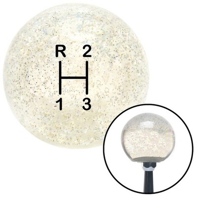 Black Shift Pattern 11n Clear Metal Flake Shift Knob w/ M16x1.5 Insert Shifter