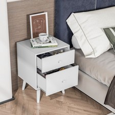 2-Drawer Nightstand Space-saving Beside Table End Table Wooden Chest of Drawers