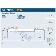 4x Glühkerze für Toyota Auris E15 Avensis T25 T27 Corolla ZER | 24613800