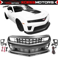 Fits 10-13 Chevy Camaro Zl1 Pp Front Bumper Cover Carbon Fiber Cf Front Lip