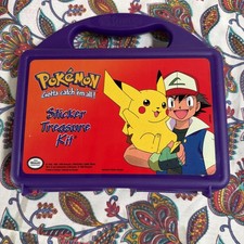 Vintage Pok mon Nintendo Golden Books Sticker Collector Set Pencil Box Only