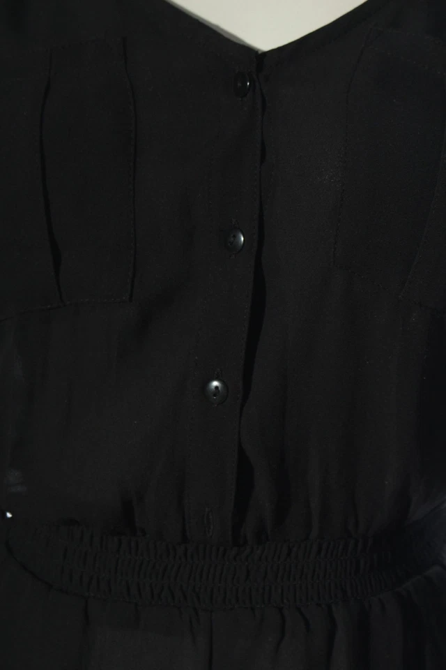 H&M DIVIDED Combinaison Dames Pantalon T EU 32 noir style décontracté - Photo 4/4