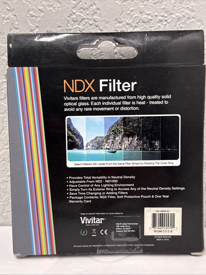 Vivitar 67mm Neutral Density Variable Filter NDX Filter ND2 ND1000 Eclipse - Image 2 of 4