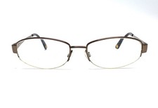 Anne Klein Brown Metal Half Rim Oval Glasses AK5001 208 Mocha 52 16 140