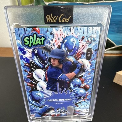 Wild Card 2024 Splat Dalton Rushing Tie Dye 2 Rainbow Foil 1/1 Rookie Card