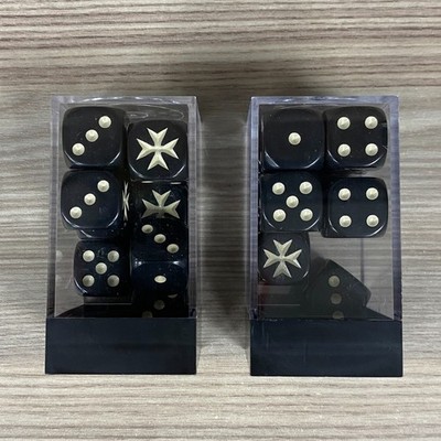20 BLACK TEMPLARS DICE WARHAMMER 40,000 D6 SPACE MARINES GAMES WORKSHOP 40K