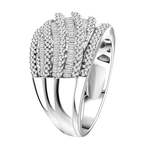 Effy 1 Cart Diamond Ring Sterling Silver Slip On Christmas Gift $1000 Jewel 1 CT - Afbeelding 13 van 24