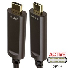 Image of Long USB-C Type C Plug to Plug Active Optical Cable AOC 10Gbps Leads 5m 10m
