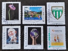 France lot 6 timbres oblitérés Marianne Lettre Verte 20 g multithèmes