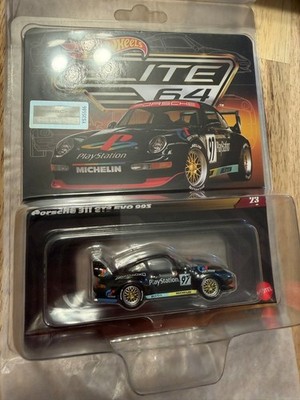 Hot Wheels Elite64 Porsche 911 GT2 EVO 993 Playstation, Sealed