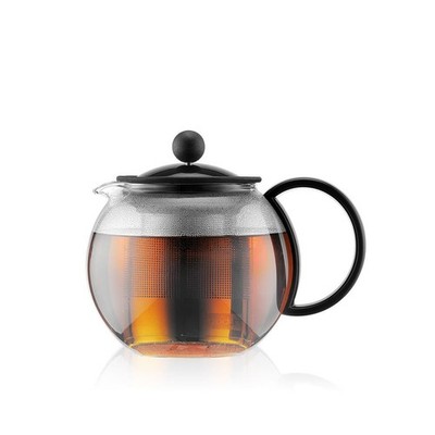 Bodum Assam Tea Press Black Lid Handle Stainless Steel Filter 0.5l 17oz