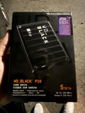 WD Black P10 5TB Portable External Game Hard Drive for PS4,PS5, XBOX, PC NEW !