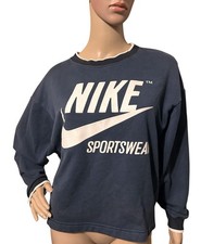 Nike Sportswear Crew Neck Sweater Women S Logo Athletic Gym Active Wear Blue