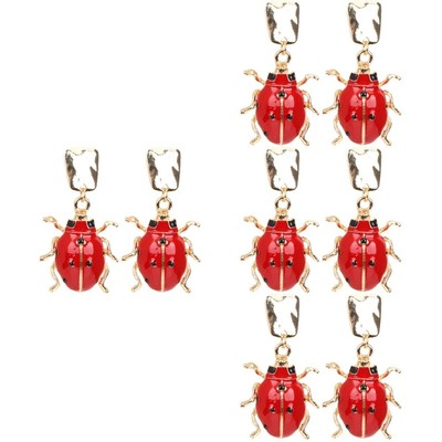  4 Pairs Ladybug Ohrring Lustige Ohrringe Süße Dangle Für Teenager