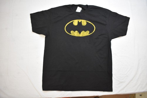 Camisa negra Batman para hombre con logotipo clásico envejecido nueva con etiquetas XL - Imagen 4 de 5