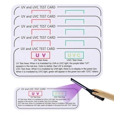 5Pcs UV Light Test Cards To Check UV Protection Level UVA & UVC Light