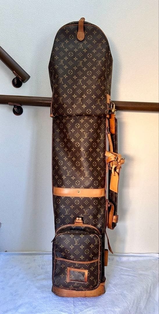 Louis Vuitton Monogram Golf Club Bag Caddy bag PVC Leather Vintage