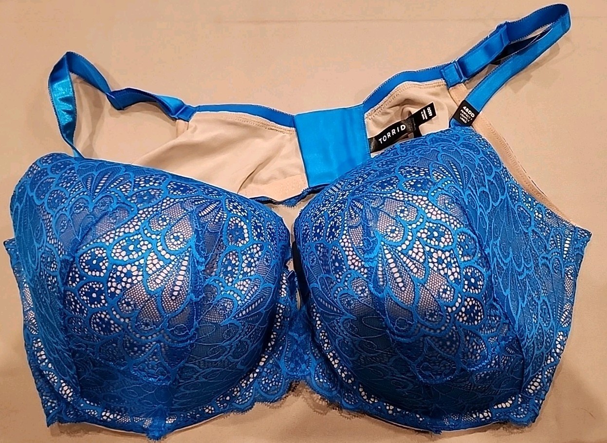 Torrid 48DD NWT Blue Perfect T-Shirt Push-up Front Close Bra | eBay