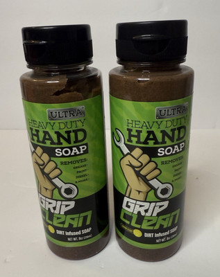 LOT OF 2 GRIP CLEAN ULTRA HEAVY DUTY Mechanic Hand Soap  8 oz. NEW