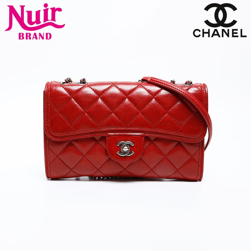 CHANEL Matelassé Chain Shoulder Bag No 18 Red 2013-2014 Collection