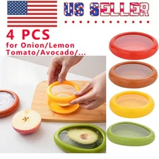 4PCS Avocado & Onion Saver Set – Reusable Plastic Fruit & Veggie Storage Pods