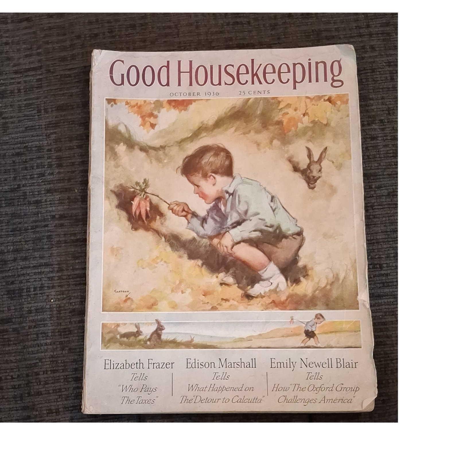 VTG Good Housekeeping Magazine October 1936 Illustrated Home & Garden Topics