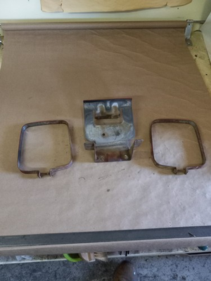 #ad #ad Vintage Briggs amp; Stratton 8 HP Cast Iron Engine Gas Tank Brackets Model 195437 $25.00