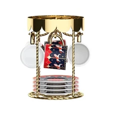 Bialetti Magico Ricordo Cups & Saucers Carousel 4 Set Christmas Coffee Tazzine