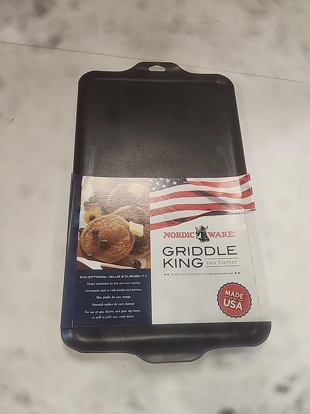 17.4 Inch Nonstick Aluminum Griddle Plate for Double Burner Cooking