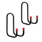 2 Pcs Heavy Duty Metal Wall Mount Double J Bicycle Bike Hooks Hanger